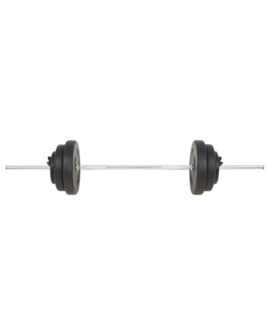 Barre d'haltères avec plaques 60 kg | Mobilier & Déco