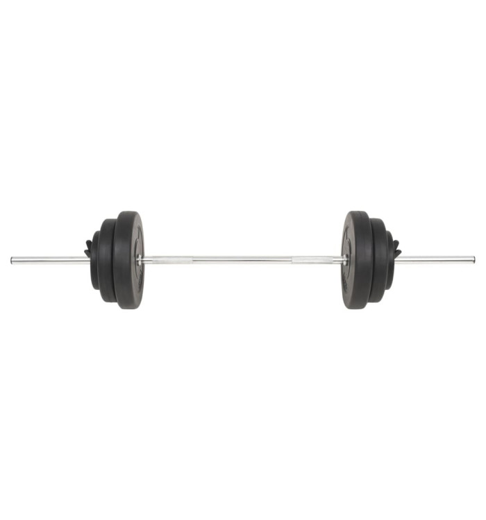 Barre d'haltères avec plaques 60 kg | Mobilier & Déco