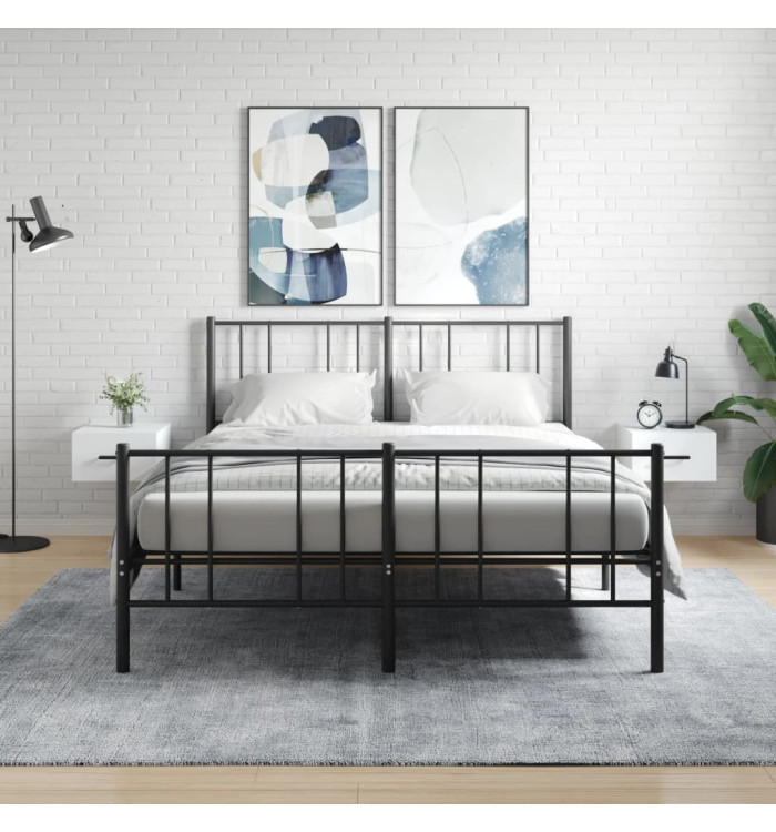 Tables de chevet murales 2 pcs blanc 35x35x20 cm | Mobilier & Déco