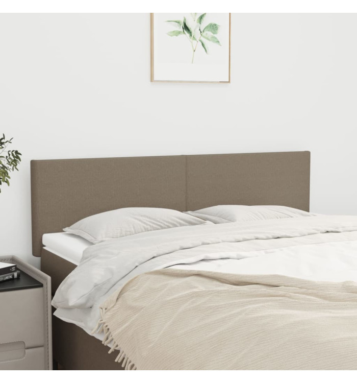 Têtes de lit 2 pcs Taupe 72x5x78/88 cm Tissu | Mobilier & Déco