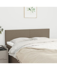 Têtes de lit 2 pcs Taupe 72x5x78/88 cm Tissu | Mobilier & Déco