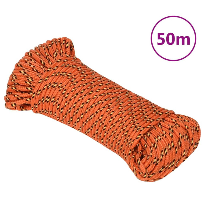 Corde de bateau Orange 5 mm 50 m Polypropylène | Mobilier & Déco