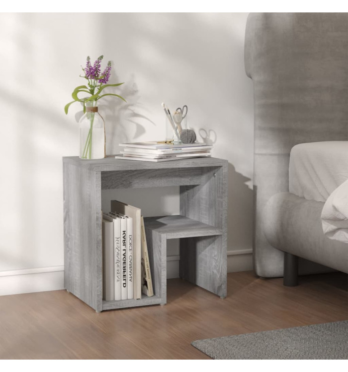 Table de chevet Sonoma gris 40x30x40 cm Bois d'ingénierie | Mobilier & Déco