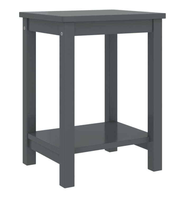 Table de chevet gris foncé 35x30x47 cm bois de pin massif | Mobilier & Déco