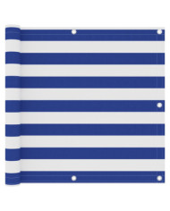 Écran de balcon Blanc et bleu 90x400 cm Tissu Oxford | Mobilier & Déco