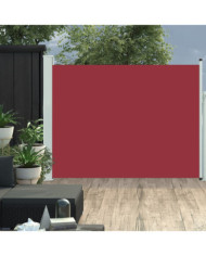 Auvent latéral rétractable de patio 140x500 cm Rouge | Mobilier & Déco