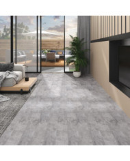 Dalles de plancher PVC 5,02 m² 2 mm autoadhésif marron ciment | Mobilier & Déco