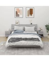 Tables de chevet 2 pcs Sonoma gris 40x35x50 cm | Mobilier & Déco