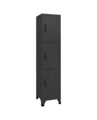 Armoire à casiers Anthracite 38x45x180 cm Acier | Mobilier & Déco