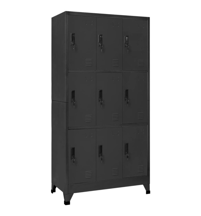 Armoire à casiers Anthracite 90x45x180 cm Acier | Mobilier & Déco