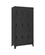 Armoire à casiers Anthracite 90x45x180 cm Acier | Mobilier & Déco