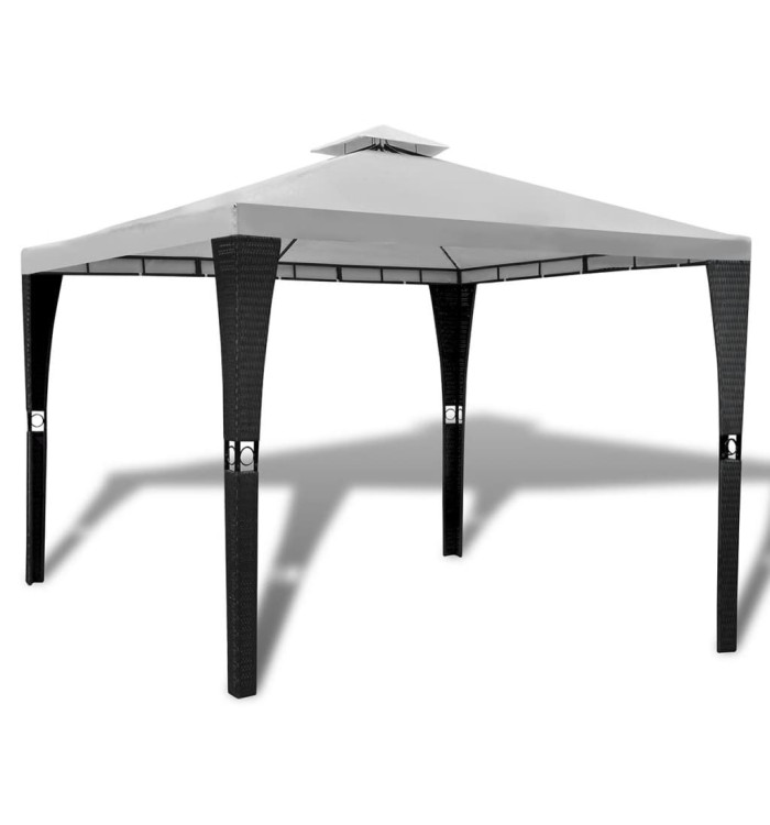 Tonnelle avec toit 3x3 m Blanc crème | Mobilier & Déco