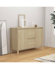 Buffet chêne sonoma 101x35x70 cm bois d'ingénierie | Mobilier & Déco