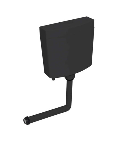 Réservoir de toilette avec entrée d'eau inférieure 3/6 L Noir | Mobilier & Déco