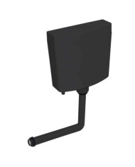 Réservoir de toilette avec entrée d'eau inférieure 3/6 L Noir | Mobilier & Déco