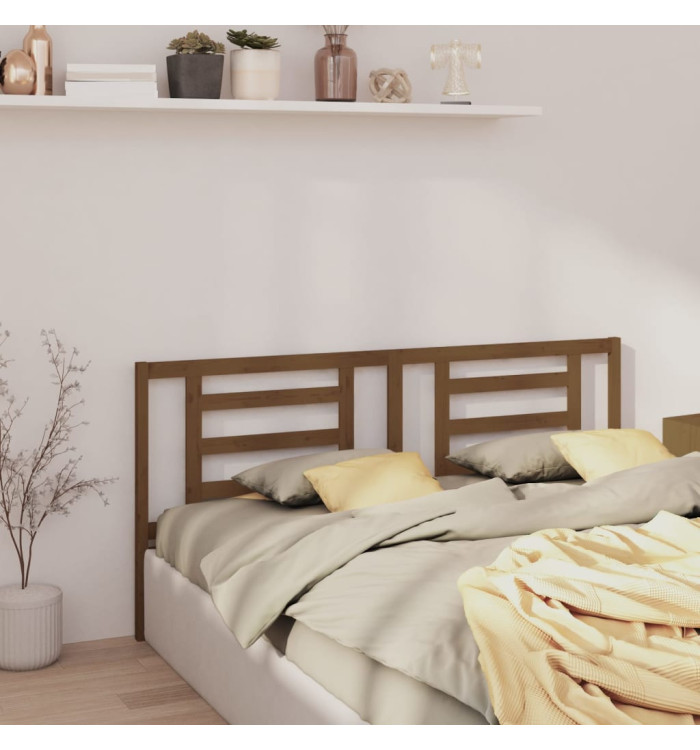 Tête de lit Marron miel 166x4x100 cm Bois de pin massif | Mobilier & Déco