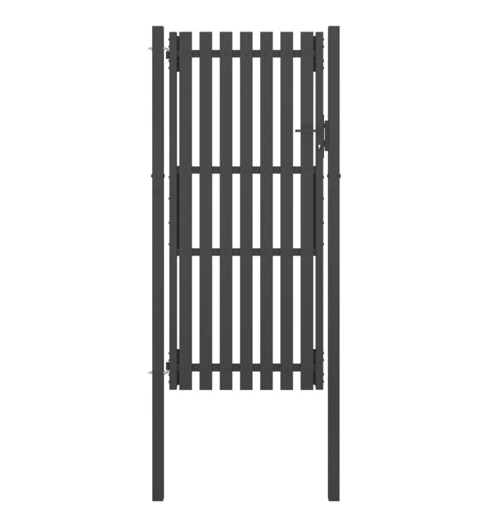Portail de clôture de jardin Acier 1x2,5 m Anthracite | Mobilier & Déco