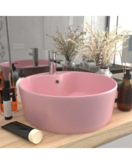 Lavabo de luxe avec trop-plein Rose mat 36x13 cm Céramique | Mobilier & Déco