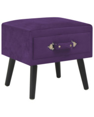 Table de chevet Violet foncé 40x35x40 cm Velours | Mobilier & Déco