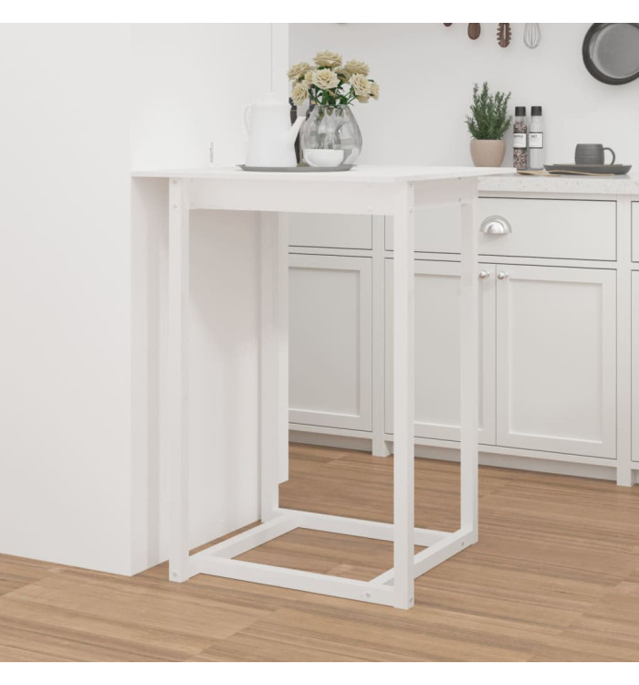 Table de bar Blanc 80x80x110 cm Bois massif de pin | Mobilier & Déco