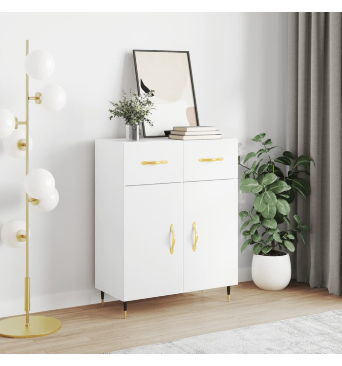 Buffet blanc 69,5x34x90 cm bois d'ingénierie | Mobilier & Déco