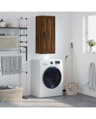 Armoire murale chêne marron 34,5x34x90 cm bois d'ingénierie | Mobilier & Déco