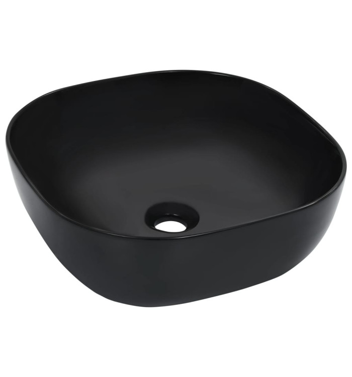 Lavabo 42,5x42,5x14,5 cm Céramique Noir | Mobilier & Déco