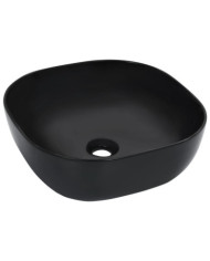 Lavabo 42,5x42,5x14,5 cm Céramique Noir | Mobilier & Déco