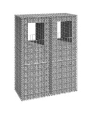 Poteaux à panier de gabion 2 pcs 50x50x140 cm Fer | Mobilier & Déco