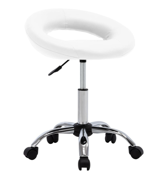 Chaise pivotante à manger Blanc Similicuir | Mobilier & Déco