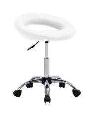 Chaise pivotante à manger Blanc Similicuir | Mobilier & Déco