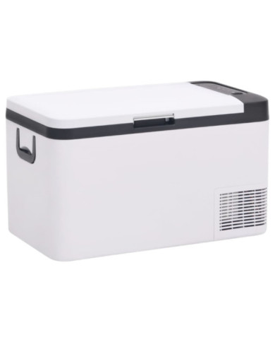 Glacière avec poignée noir et blanc 25 L PP et PE | Mobilier & Déco