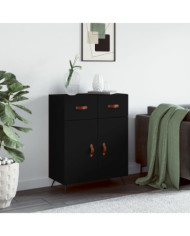 Buffet noir 69,5x34x90 cm bois d'ingénierie | Mobilier & Déco