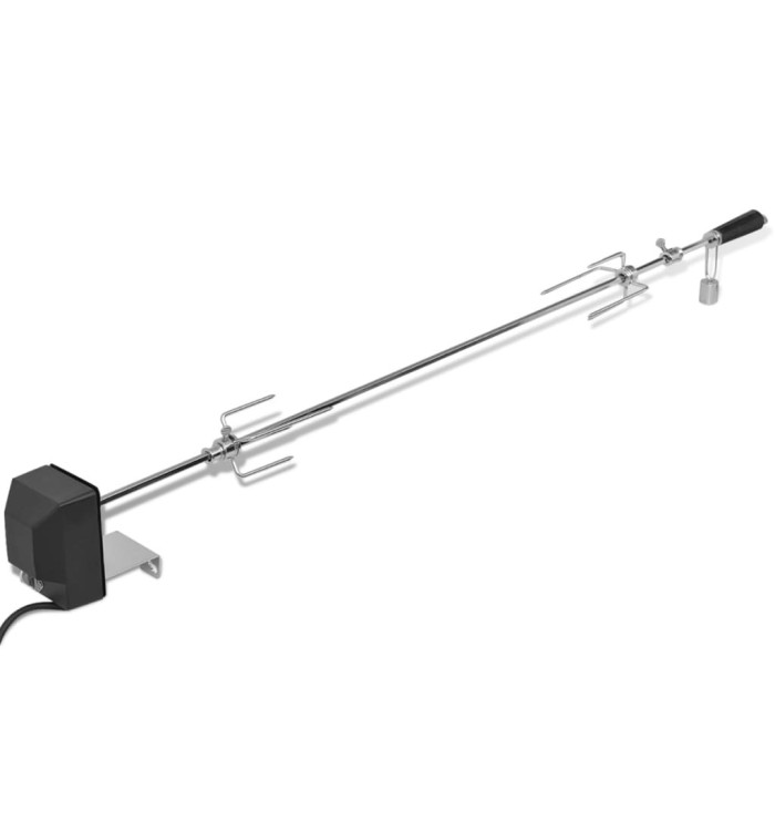 Broche à rôtir avec moteur 1200 mm Acier | Mobilier & Déco