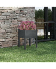 Jardinière Gris 50x50x70 cm Bois de pin massif | Mobilier & Déco