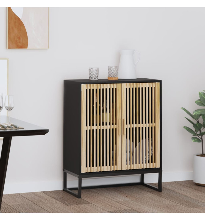 Buffet noir 60x30x75 cm bois d'ingénierie | Mobilier & Déco