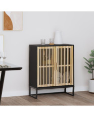 Buffet noir 60x30x75 cm bois d'ingénierie | Mobilier & Déco