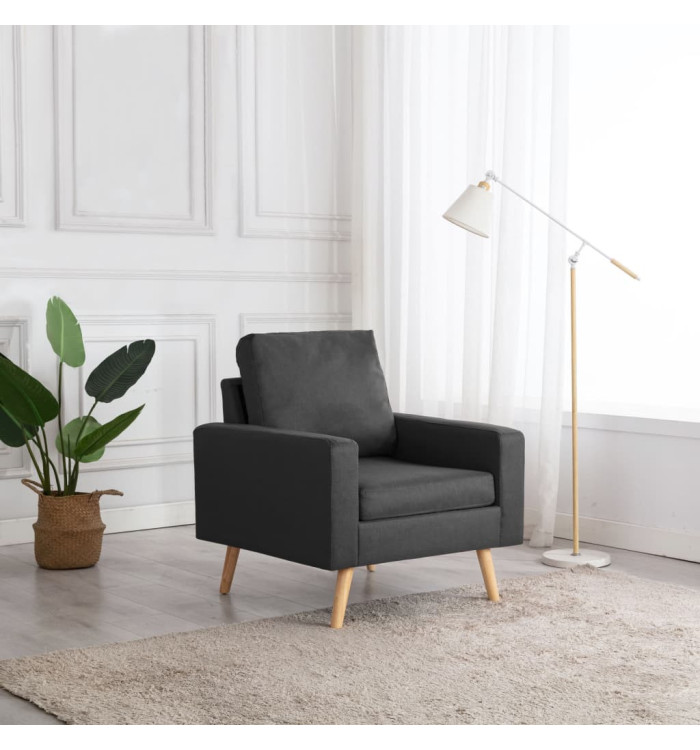 Fauteuil gris foncé tissu | Mobilier & Déco