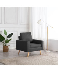 Fauteuil gris foncé tissu | Mobilier & Déco