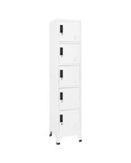 Armoire à casiers Blanc 38x40x180 cm Acier | Mobilier & Déco