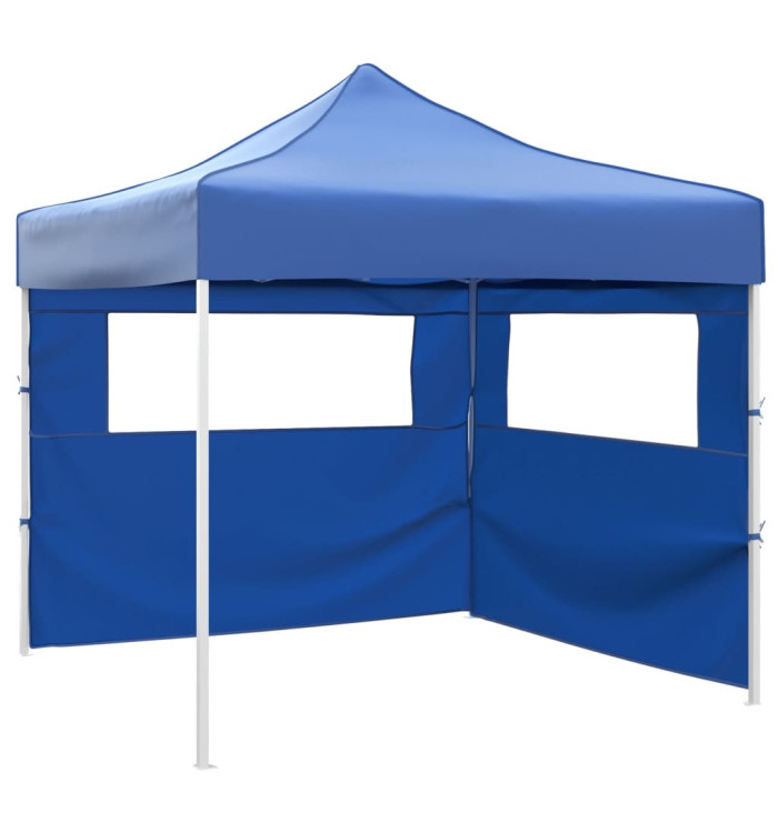 Tente pliable avec 2 parois 3 x 3 m Bleu | Mobilier & Déco