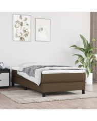 Matelas de lit à ressorts ensachés Marron foncé 90x190x20 cm | Mobilier & Déco