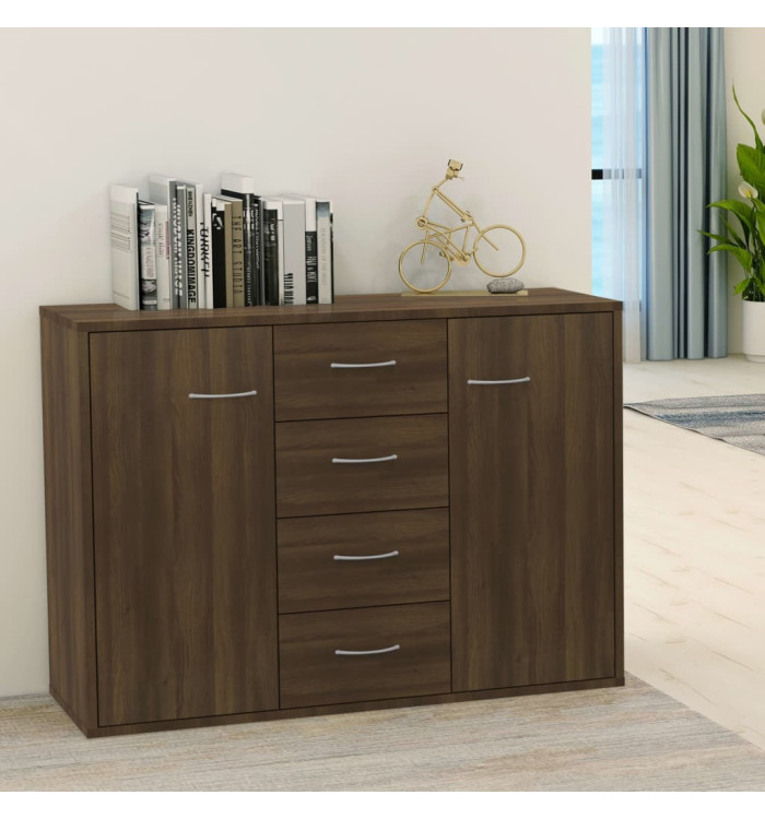 Buffet Chêne marron 88x30x65 cm Bois d'ingénierie | Mobilier & Déco
