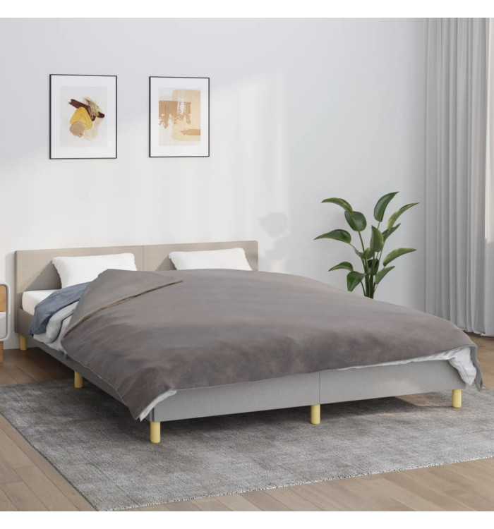Couverture lestée avec housse Gris 200x200 cm 13 kg Tissu | Mobilier & Déco