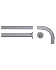 Sealskin Tringle de rideau de douche d'angle 90x90 cm Gris mat | Mobilier & Déco