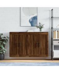 Armoires murales 2 pcs chêne marron bois d'ingénierie | Mobilier & Déco