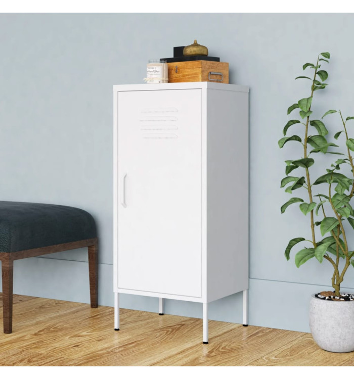Armoire de rangement Blanc 42,5x35x101,5 cm Acier | Mobilier & Déco