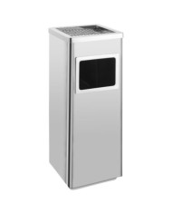 Poubelle à cendrier d'hôtel 36 L Acier inoxydable | Mobilier & Déco