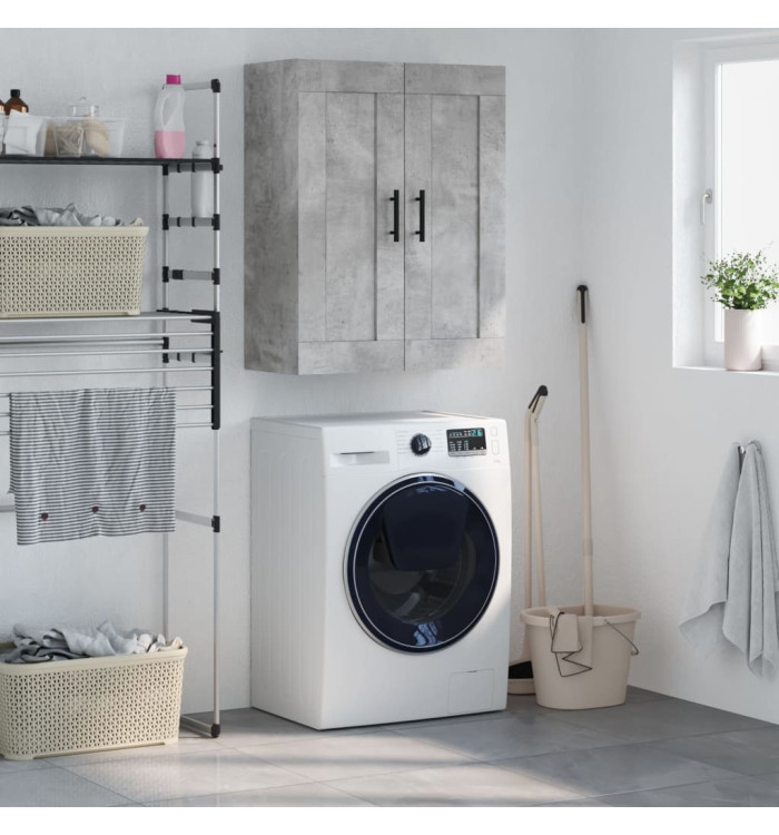 Armoire murale gris béton 69,5x34x90 cm bois d'ingénierie | Mobilier & Déco