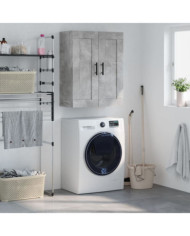 Armoire murale gris béton 69,5x34x90 cm bois d'ingénierie | Mobilier & Déco